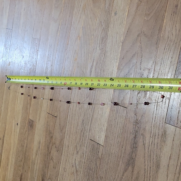 Red and Pink Jewel Wrap Necklace - Picture 4 of 5